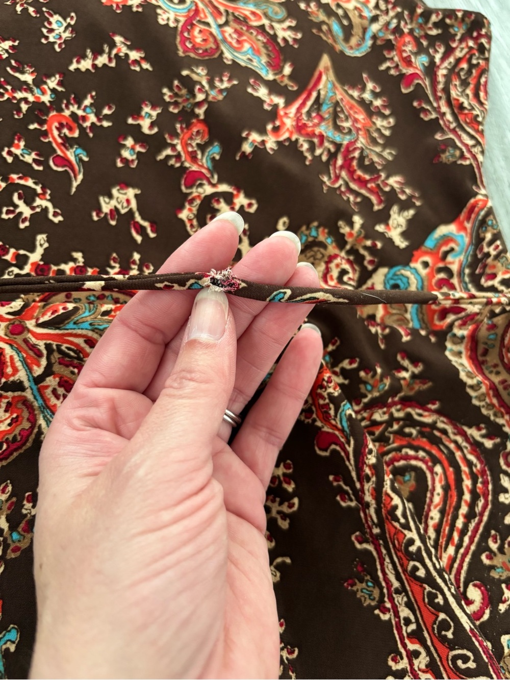 Lauren Ralph Lauren wrap dress in boho paisley. GUC. - Picture 8 of 8